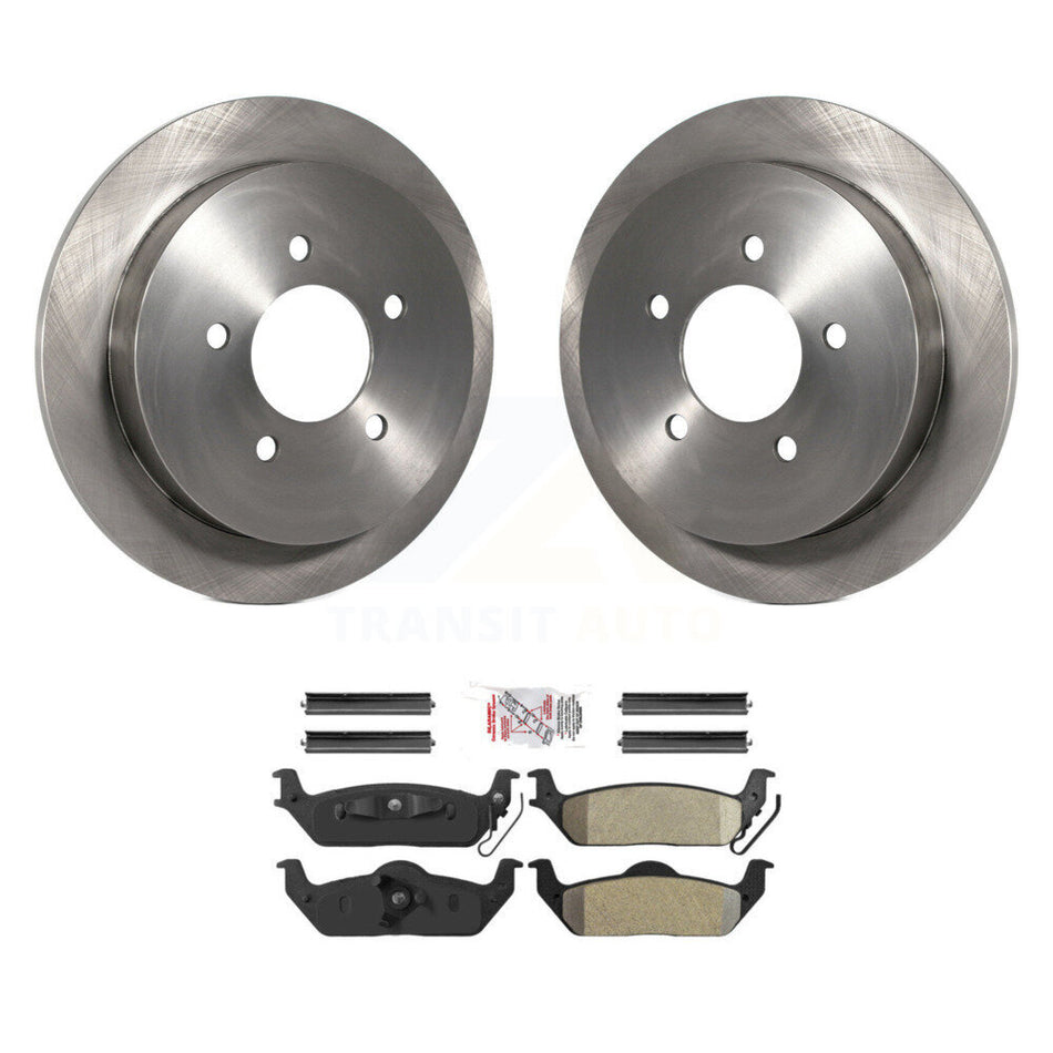 Rear Disc Brake Rotors And Semi-Metallic Pads Kit For Ford F-150 K8A-106173