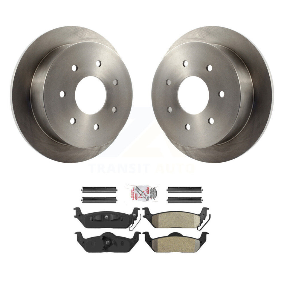 Rear Disc Brake Rotors And Semi-Metallic Pads Kit For Ford F-150 K8A-106174