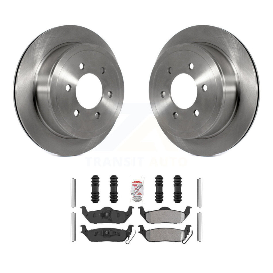 Rear Disc Brake Rotors And Semi-Metallic Pads Kit For Ford F-150 Lincoln Mark LT K8A-106175