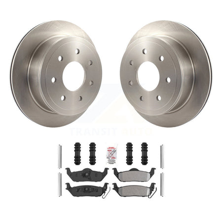 Rear Disc Brake Rotors And Semi-Metallic Pads Kit For Ford F-150 Lincoln Mark LT K8A-106176