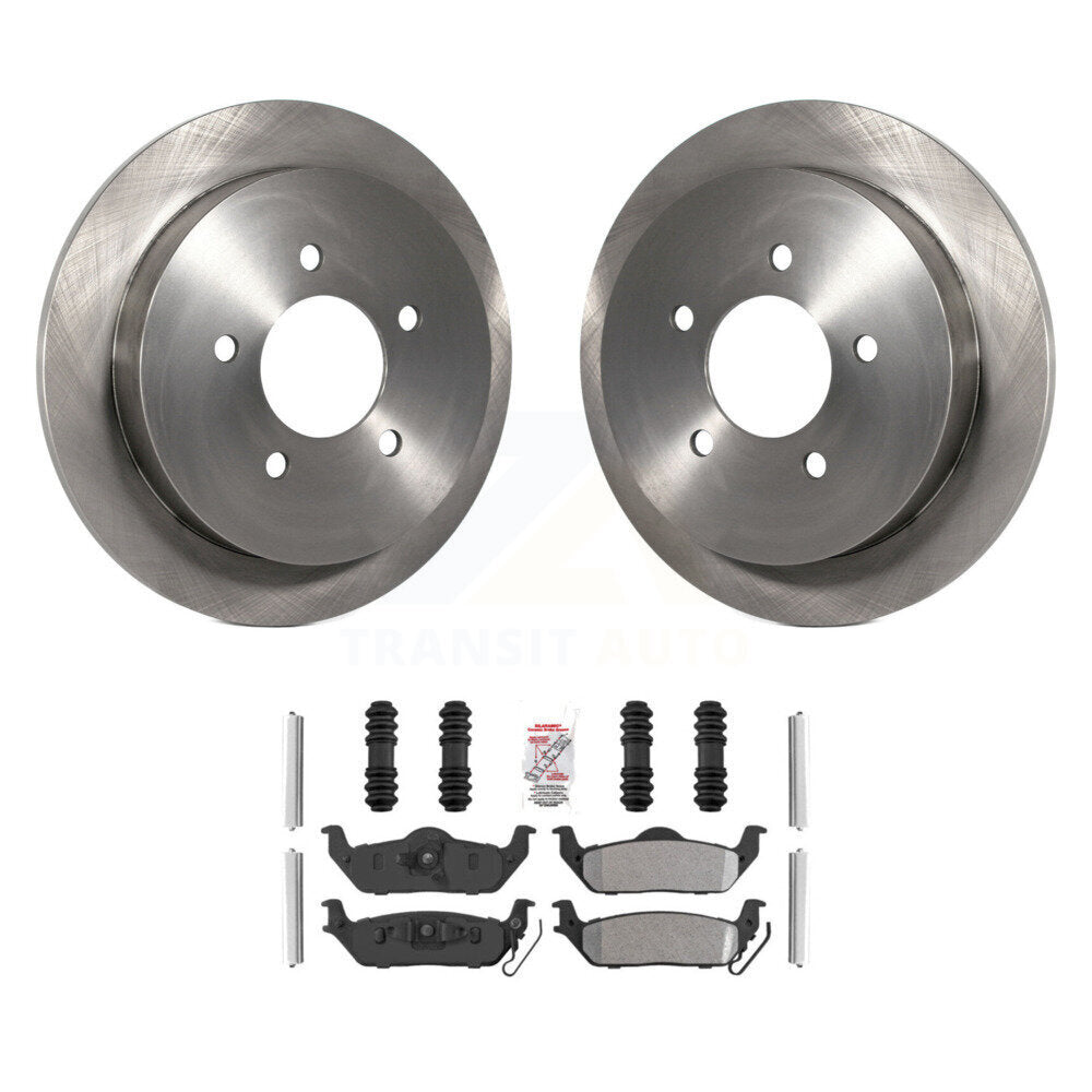 Rear Disc Brake Rotors And Semi-Metallic Pads Kit For Ford F-150 K8A-106177