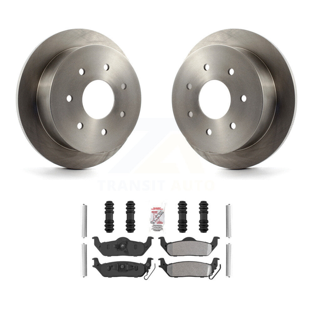 Rear Disc Brake Rotors And Semi-Metallic Pads Kit For Ford F-150 K8A-106178