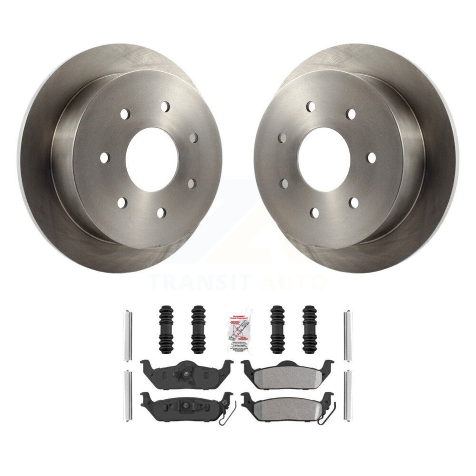 Rear Disc Brake Rotors And Semi-Metallic Pads Kit For Ford F-150 K8A-106178