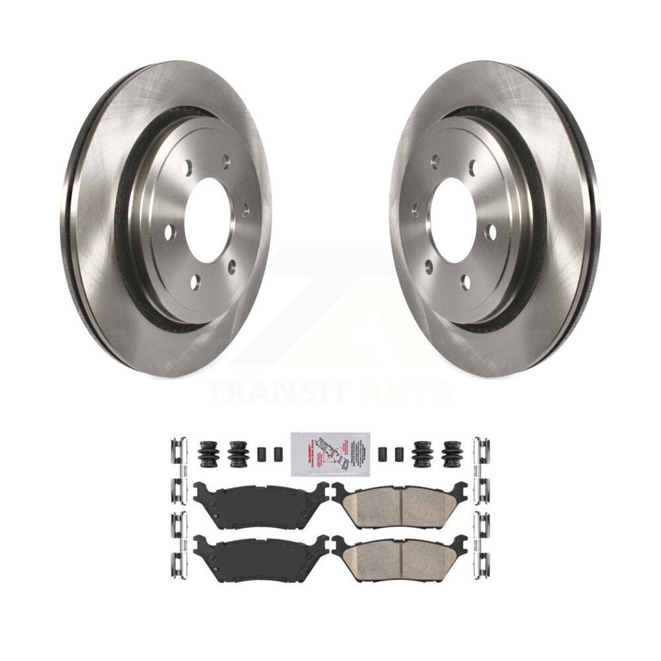Rear Brake Rotor And Ceramic Pad Kit For 2015-2017 Ford F-150 With Electric Parking K8A-106194
