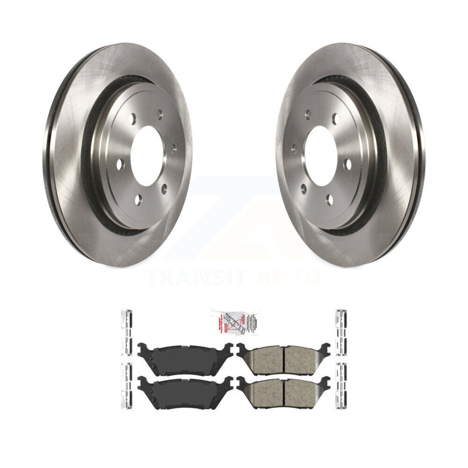 Rear Brake Rotor And Ceramic Pad Kit For 2015-2017 Ford F-150 With Electric Parking K8A-106195