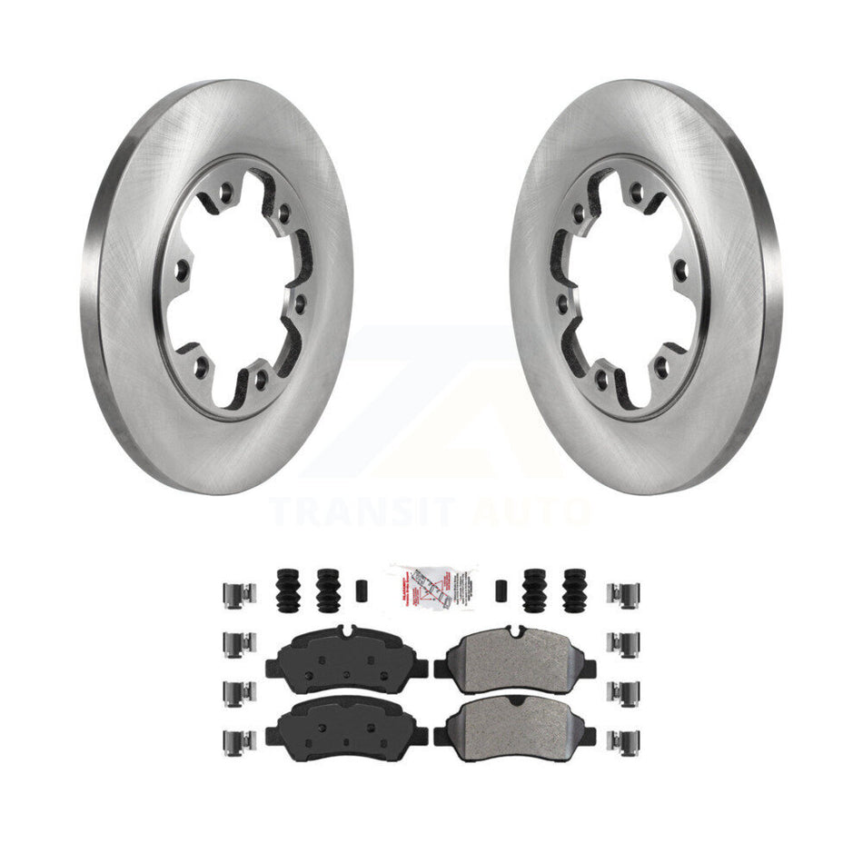 Rear Brake Rotors & Semi-Metallic Pad Kit For 15-19 Ford Transit-350 HD With 6 Lug Wheels K8A-106200