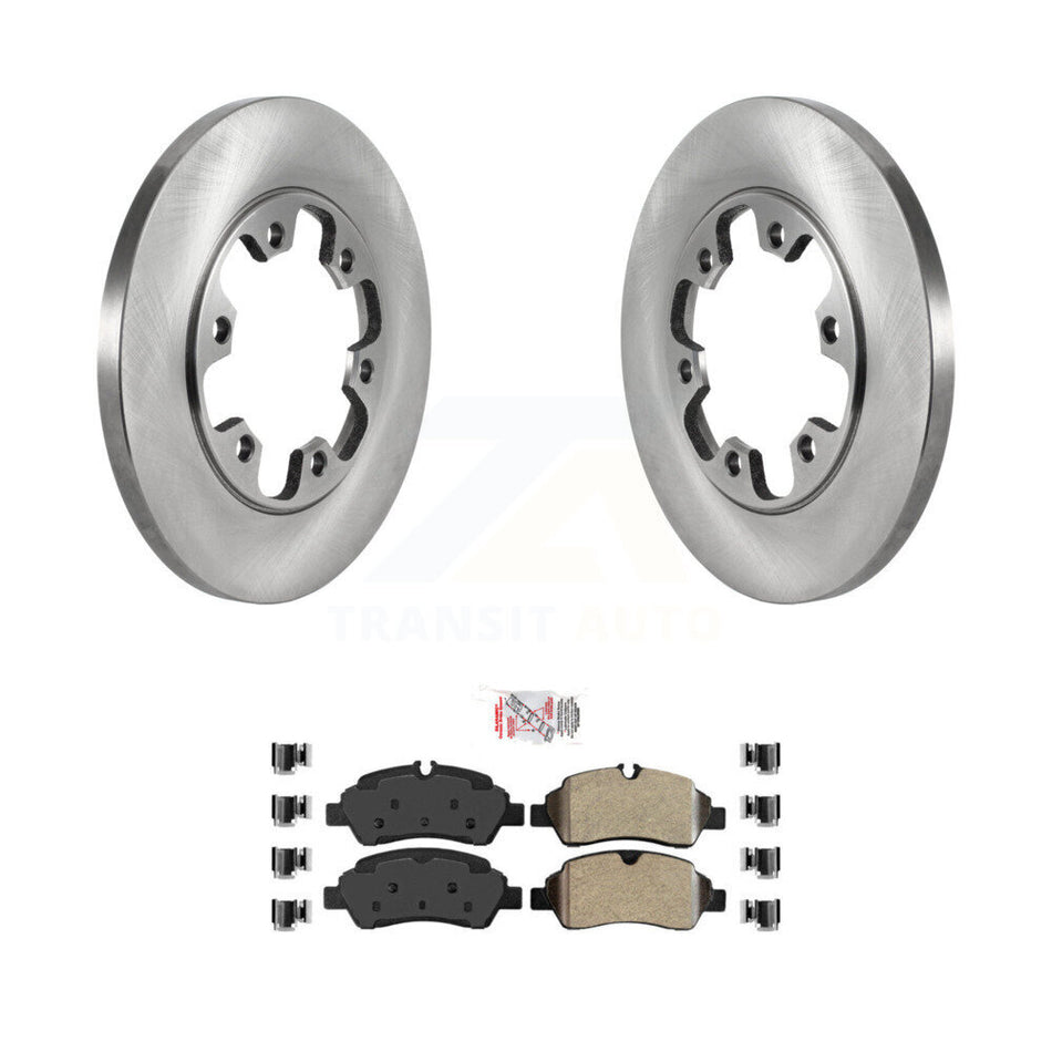 Rear Brake Rotors & Semi-Metallic Pad Kit For 15-19 Ford Transit-350 HD With 6 Lug Wheels K8A-106201