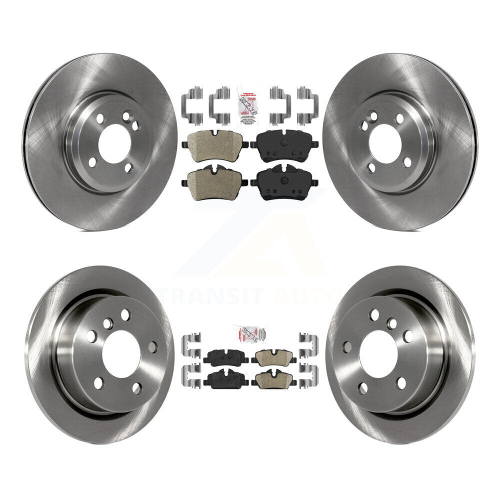 Front Semi-Metallic Rear Ceramic Pad Disc Brake Rotors Kit For 2015 Mini Cooper 2.0L/1.5L K8A-106214