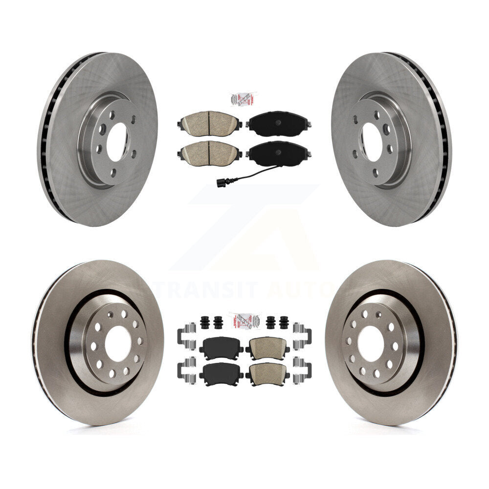 Front Rear Ceramic Pads And Disc Brake Rotors Kit For Volkswagen CC K8A-106237