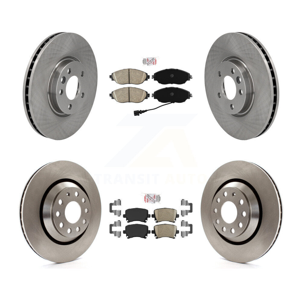 Front Rear Ceramic Pads And Disc Brake Rotors Kit For Volkswagen CC K8A-106238