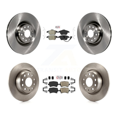 Front Semi-Metallic Rear Ceramic Pads And Disc Brake Rotors Kit For Volkswagen CC K8A-106239