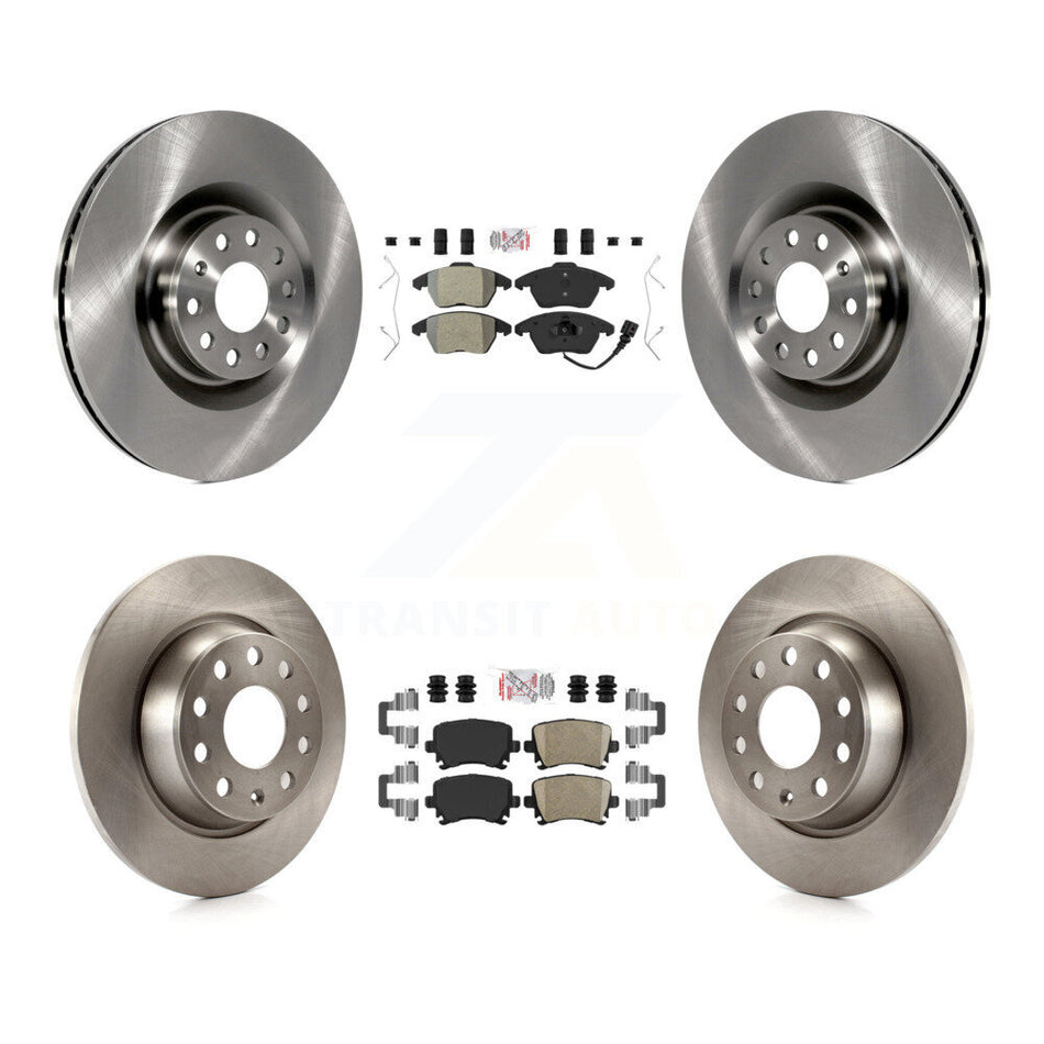 Front Semi-Metallic Rear Ceramic Pads And Disc Brake Rotors Kit For Volkswagen CC K8A-106240