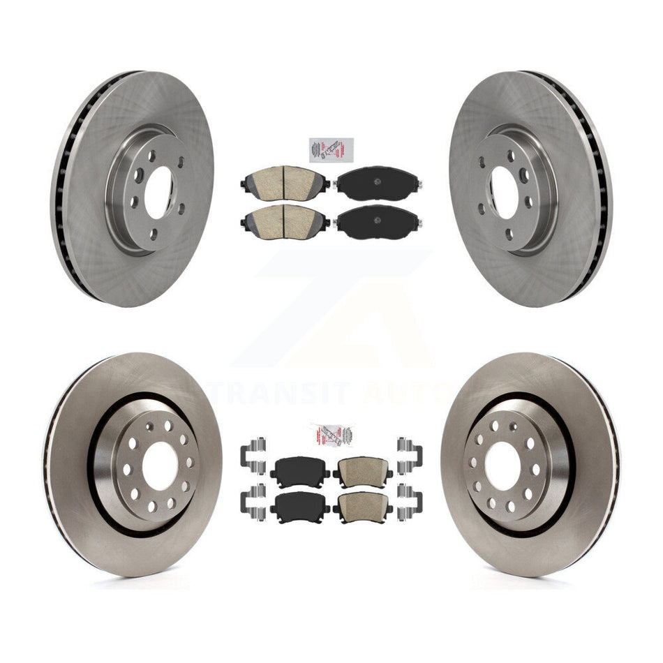 Front Rear Ceramic Pads And Disc Brake Rotors Kit For Volkswagen CC AWD K8A-106246