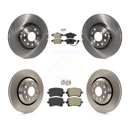 Front Rear Semi-Metallic Pads And Disc Brake Rotors Kit For Volkswagen Passat CC K8A-106247