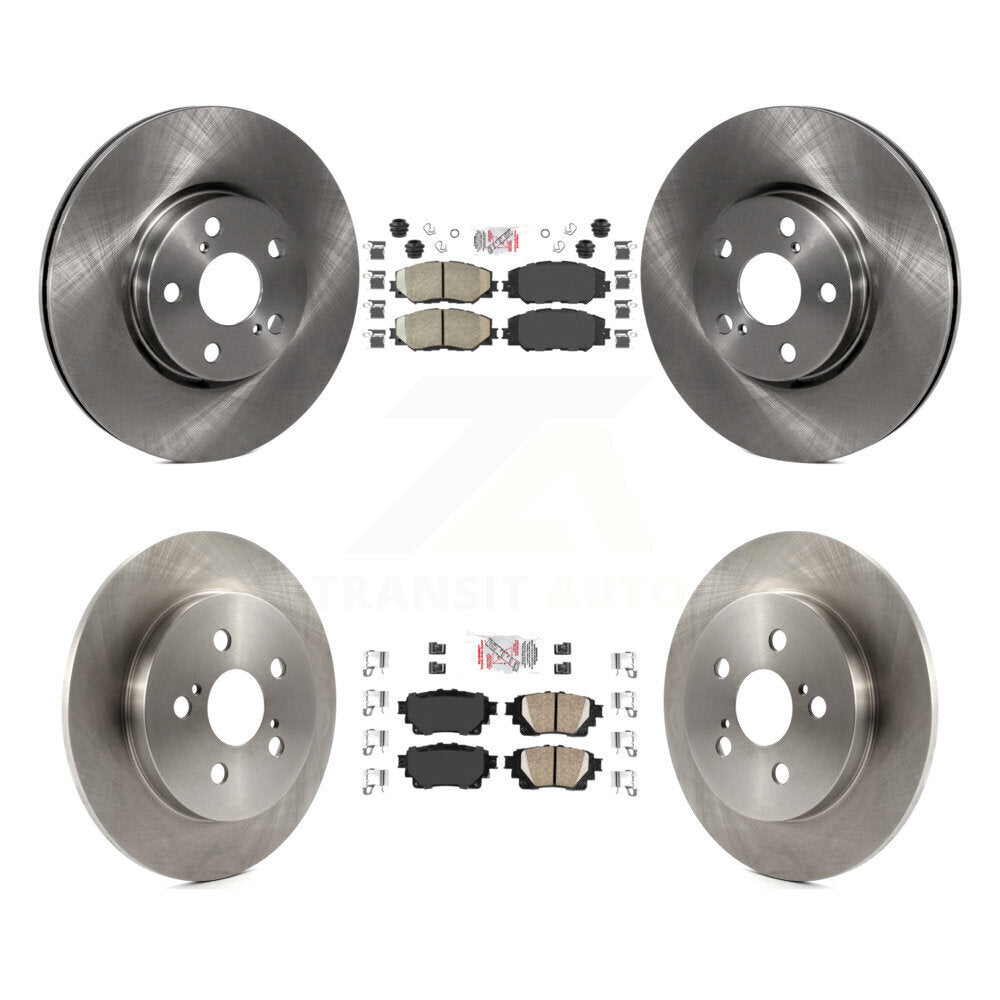 Front Rear Ceramic Pad Brake Rotors Kit For 19 Toyota Corolla With Electric Parking K8A-106261