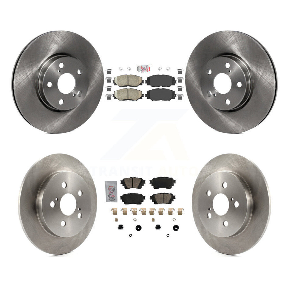 Front Rear Ceramic Pad Brake Rotors Kit For 19 Toyota Corolla With Electric Parking K8A-106262