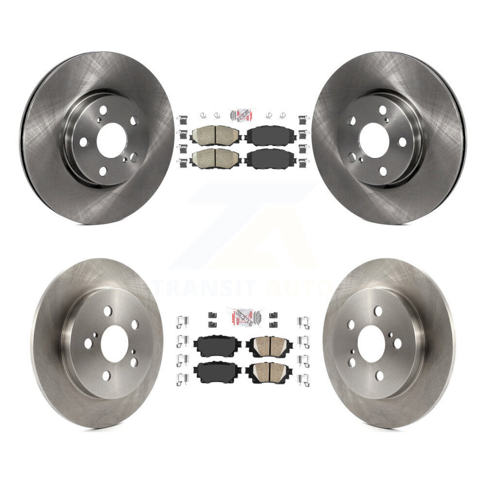 Front Rear Ceramic Pad Brake Rotors Kit For 19 Toyota Corolla With Electric Parking K8A-106263