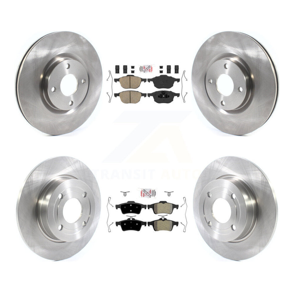Front Ceramic Rear Semi-Metallic Pad Disc Brake Rotor Kit For 2018-2021 Ford EcoSport FWD K8A-106268