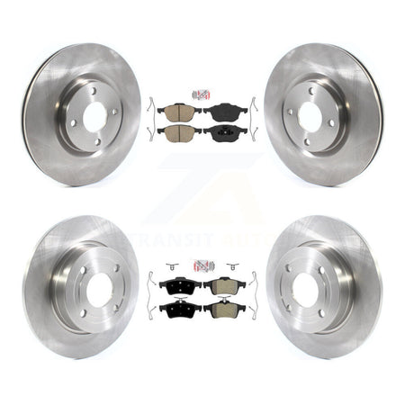 Front Ceramic Rear Semi-Metallic Pad Disc Brake Rotor Kit For 2018-2021 Ford EcoSport FWD K8A-106270