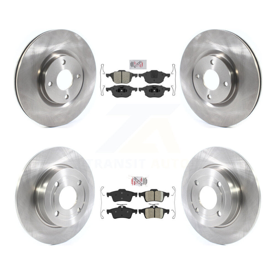 Front Semi-Metallic Rear Ceramic Pad Disc Brake Rotor Kit For 2018-2021 Ford EcoSport FWD K8A-106273