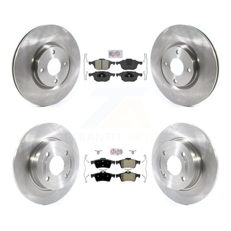 Front Rear Semi-Metallic Pads And Disc Brake Rotors Kit For 2018-2021 Ford EcoSport FWD K8A-106274