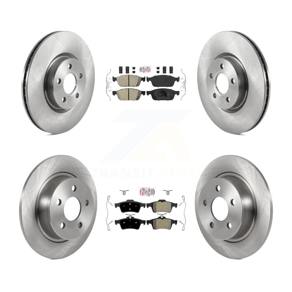 Front Ceramic Rear Semi-Metallic Pads And Disc Brake Rotors Kit For Ford Transit Connect K8A-106282