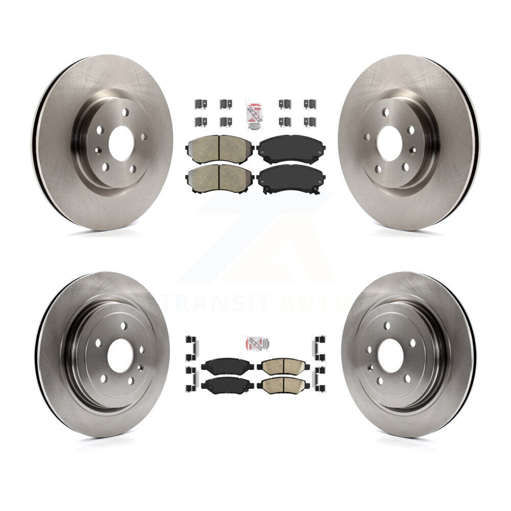 Front Semi-Metallic Rear Ceramic Pads And Disc Brake Rotors Kit For Cadillac CTS K8A-106289