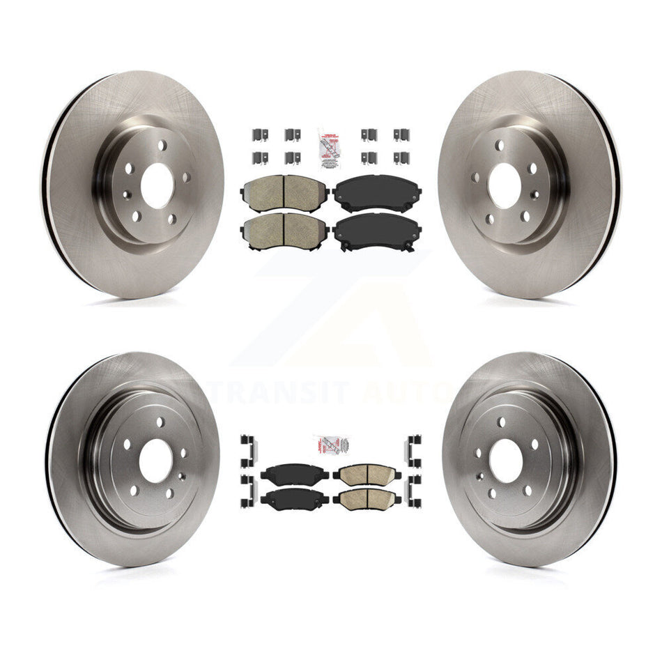 Front Semi-Metallic Rear Ceramic Pads And Disc Brake Rotors Kit For Cadillac CTS K8A-106289