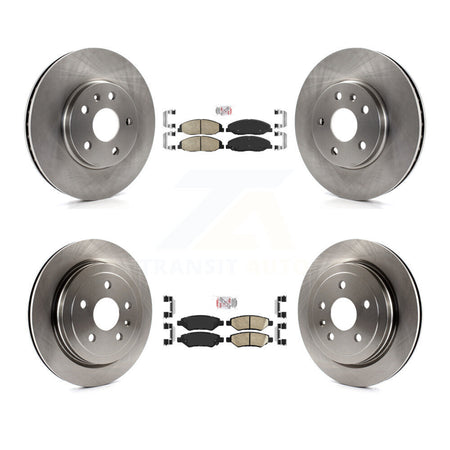Front Rear Ceramic Pad & Disc Brake Rotors Kit For Cadillac CTS Without Heavy Duty Brakes K8A-106290