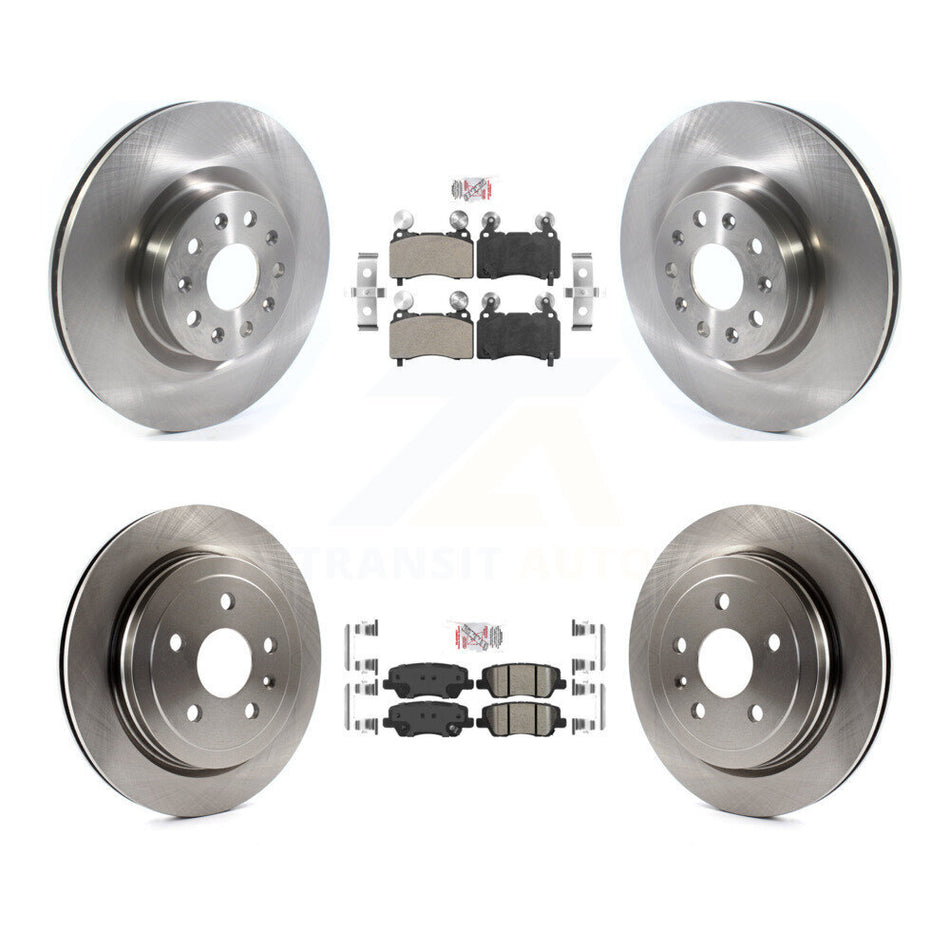 Front Semi-Metallic Rear Ceramic Pads And Disc Brake Rotors Kit For Cadillac CTS K8A-106291