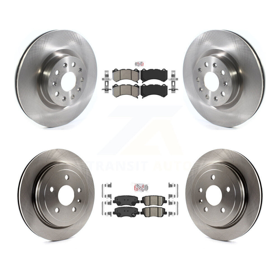 Front Semi-Metallic Rear Ceramic Pads And Disc Brake Rotors Kit For Cadillac CTS K8A-106292