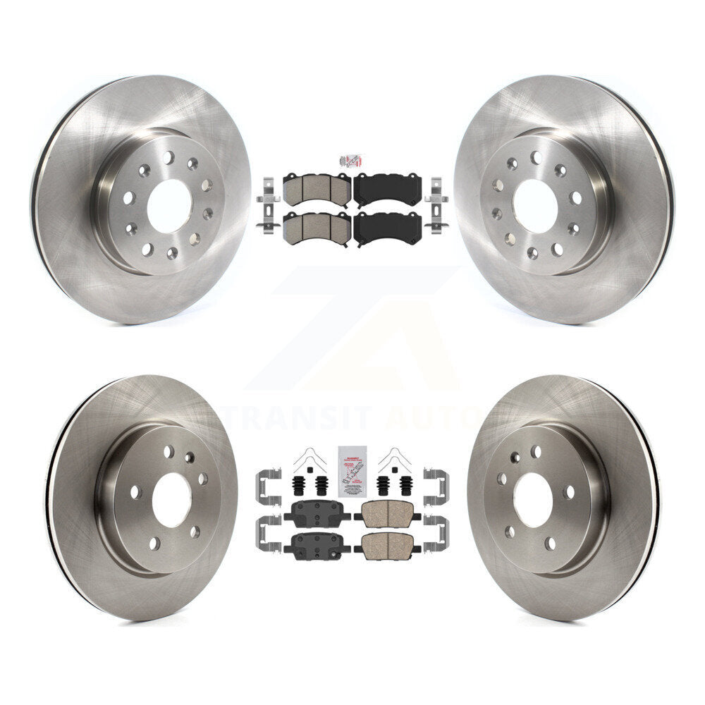 Front Semi-Metallic Rear Ceramic Pad And Disc Brake Rotors Kit For Chevrolet Camaro LT LS K8A-106293