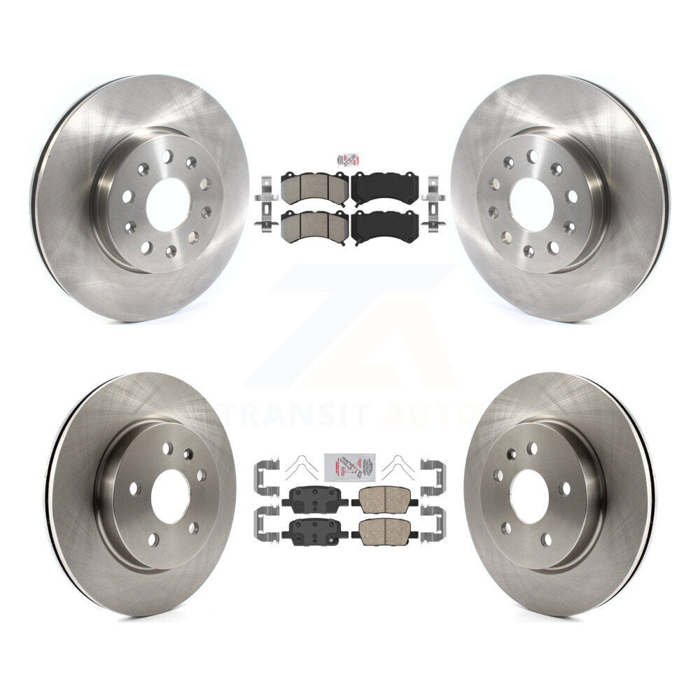Front Semi-Metallic Rear Ceramic Pad And Disc Brake Rotors Kit For Chevrolet Camaro LT LS K8A-106294