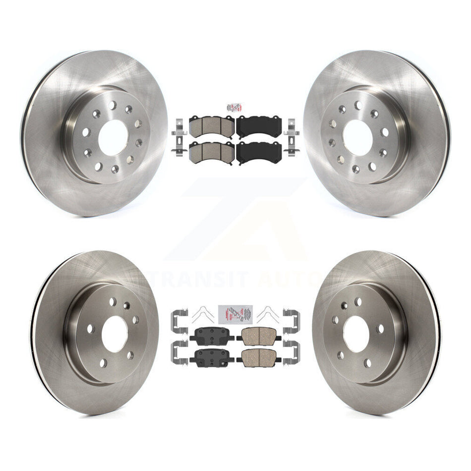 Front Semi-Metallic Rear Ceramic Pad And Disc Brake Rotors Kit For Chevrolet Camaro LT LS K8A-106294