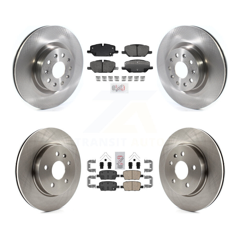 Front Rear Ceramic Pads And Disc Brake Rotors Kit For 2022 Chevrolet Camaro LT with 2.0L K8A-106295