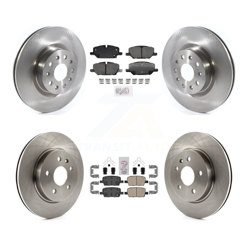 Front Rear Ceramic Pads And Disc Brake Rotors Kit For 2022 Chevrolet Camaro LT with 2.0L K8A-106295