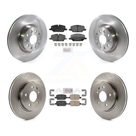 Front Rear Ceramic Pads And Disc Brake Rotors Kit For 2022 Chevrolet Camaro LT with 2.0L K8A-106296