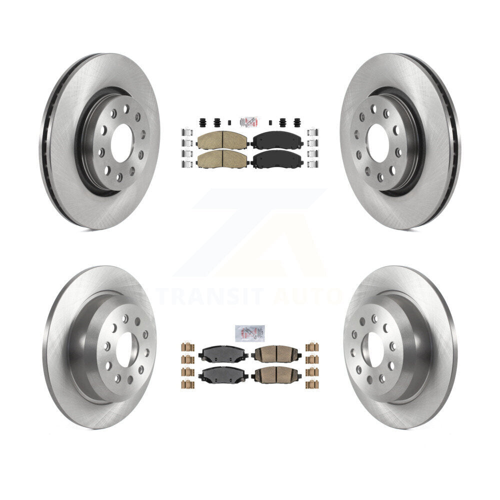 Front Rear Ceramic Pads And Disc Brake Rotors Kit For 2018-2020 Jeep Wrangler Rubicon K8A-106299