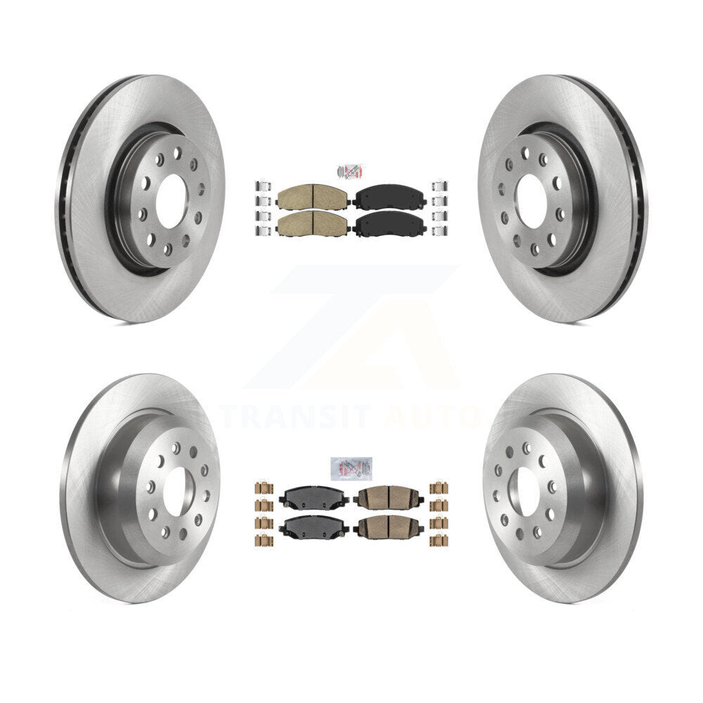 Front Rear Ceramic Pads And Disc Brake Rotors Kit For 2018-2020 Jeep Wrangler Rubicon K8A-106300