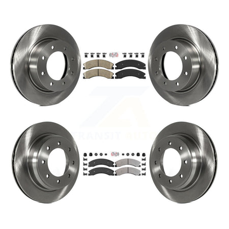Front Ceramic Rear Semi-Metallic Pad Disc Brake Rotor Kit For Nissan NV2500 NV3500 NV1500 K8A-106303