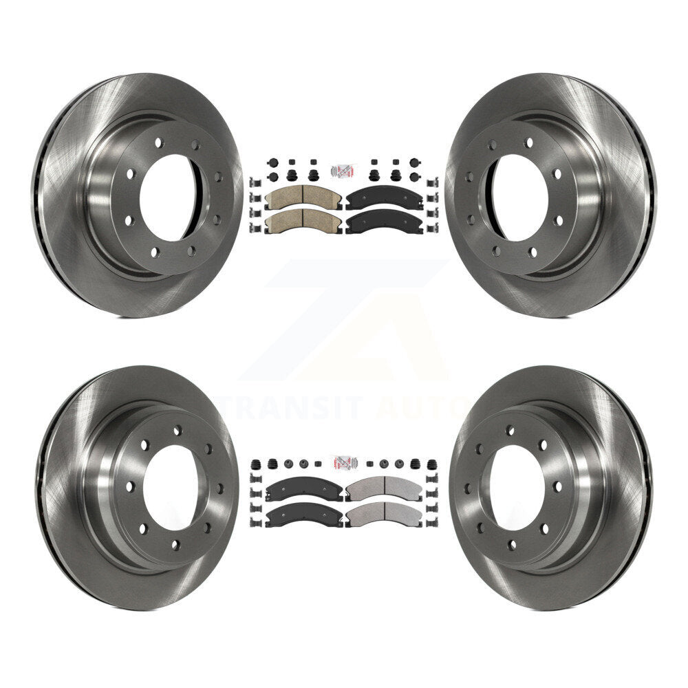 Front Ceramic Rear Semi-Metallic Pad Disc Brake Rotor Kit For Nissan NV2500 NV3500 NV1500 K8A-106305
