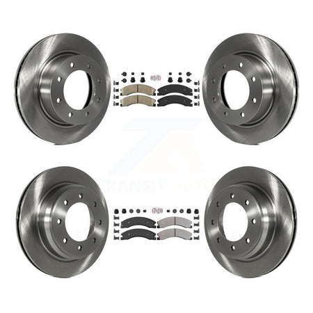 Front Ceramic Rear Semi-Metallic Pad Disc Brake Rotor Kit For Nissan NV2500 NV3500 NV1500 K8A-106305