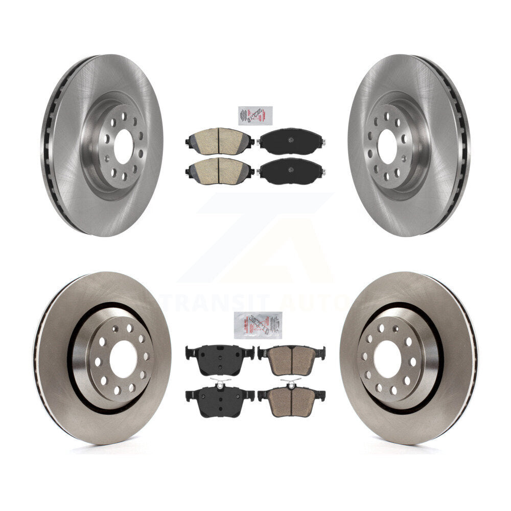 Front Rear Ceramic Pads And Disc Brake Rotors Kit For 2017-2019 Volkswagen Golf R K8A-106306