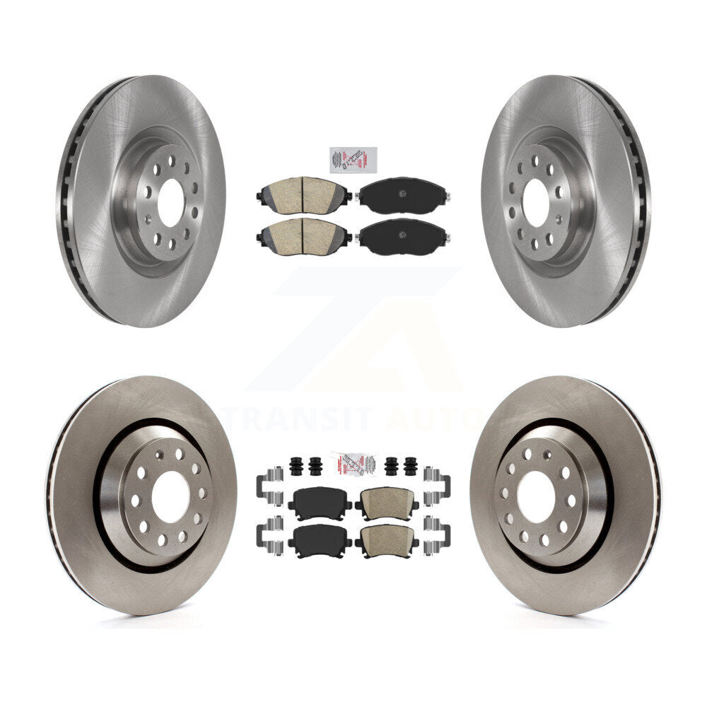 Front Rear Ceramic Pads And Disc Brake Rotors Kit For Volkswagen GTI K8A-106307