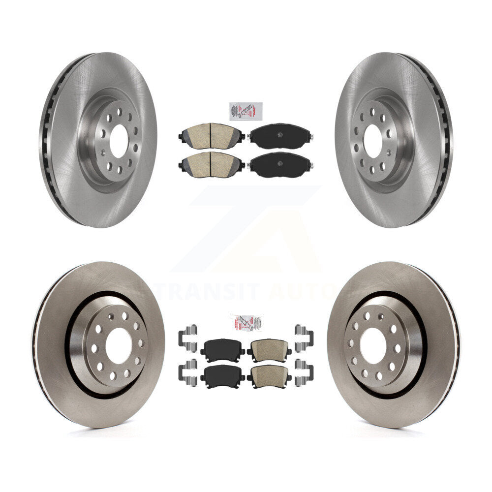 Front Rear Ceramic Pads And Disc Brake Rotors Kit For Volkswagen GTI K8A-106308