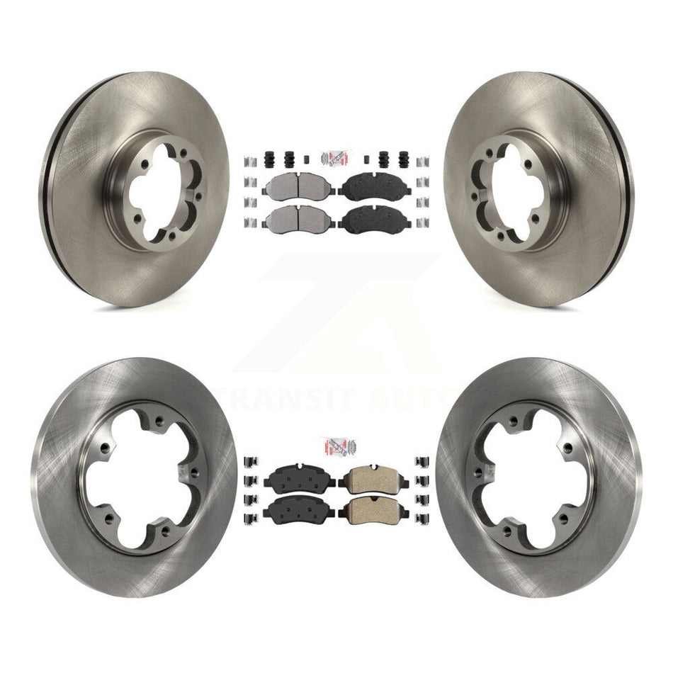 Front Rear Semi-Metallic Pad Brake Rotor Kit For 16 Ford Transit-350 HD With 5 Lug Wheels K8A-106314
