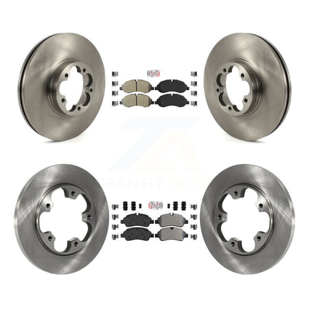 Front Rear Semi-Metallic Pad Brake Rotor Kit For 16 Ford Transit-350 HD With 5 Lug Wheels K8A-106315