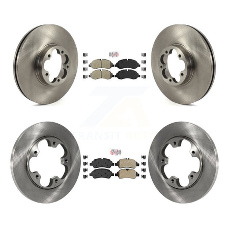 Front Rear Semi-Metallic Pad Brake Rotor Kit For 16 Ford Transit-350 HD With 5 Lug Wheels K8A-106316