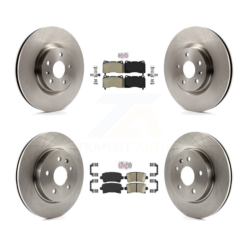 Front Semi-Metallic Rear Ceramic Pads And Disc Brake Rotors Kit For Cadillac XTS K8A-106319
