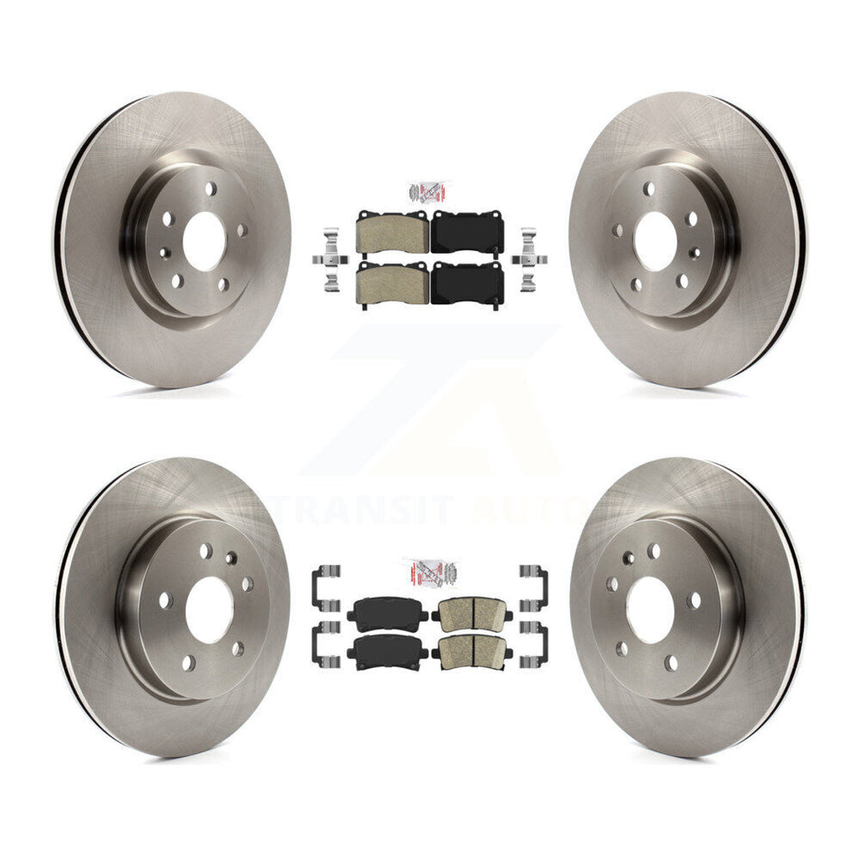 Front Semi-Metallic Rear Ceramic Pads And Disc Brake Rotors Kit For Cadillac XTS K8A-106319